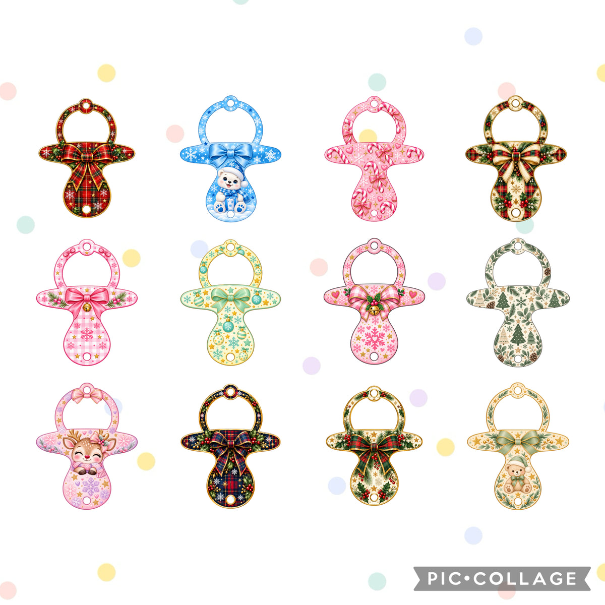 12 Christmas Dummy Holder PNG Bundle | Acrylic Dummy Hanger Designs | Sublimation PNG Digital Download
