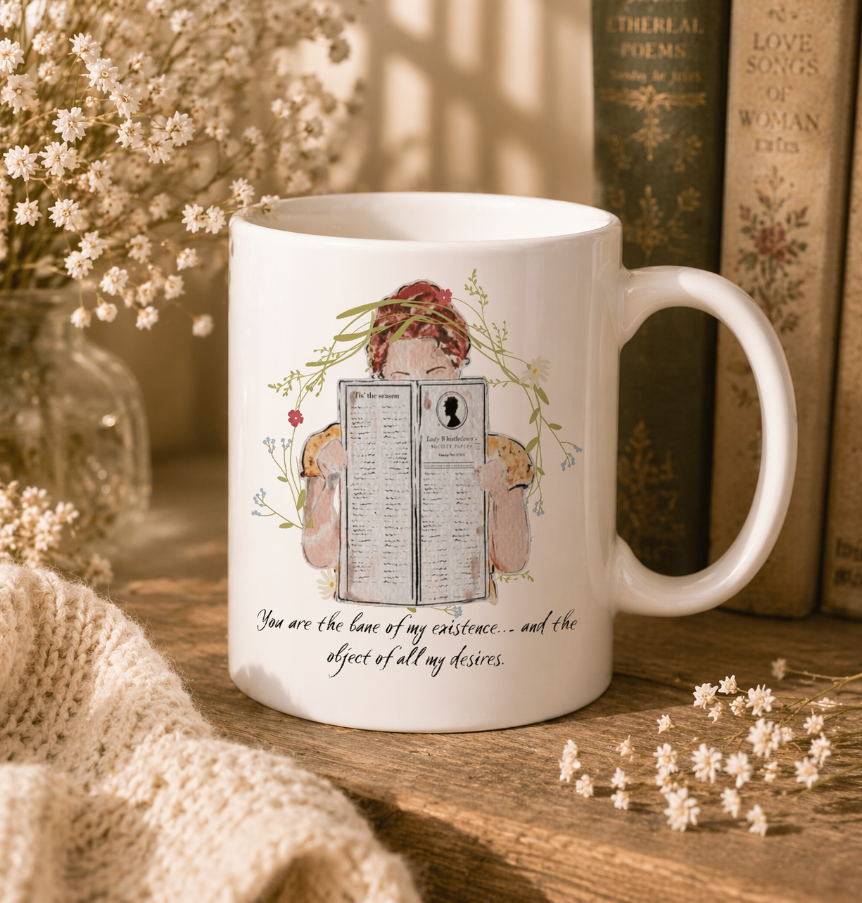 Bridgerton Inspired PNG Bundle | 4 Designs | Sublimation & UV DTF Ready | Vintage Romance Quotes | Mug Wrap PNG | Commercial Use