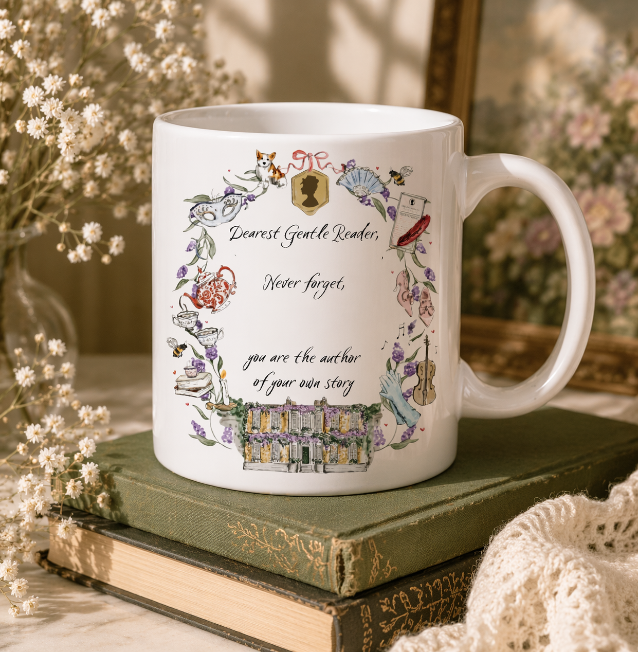 Bridgerton Inspired PNG Bundle | 4 Designs | Sublimation & UV DTF Ready | Vintage Romance Quotes | Mug Wrap PNG | Commercial Use