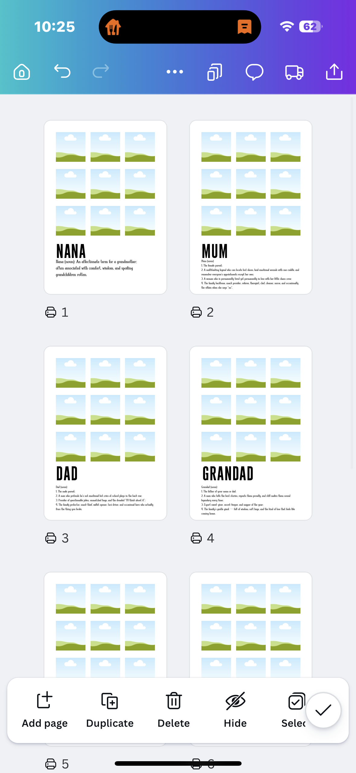 Family Photo Definition Print Bundle – Drag & Drop Canva Template | Nana Mum Dad Grandad Brother Sister Bestie | A4 Photo Collage Print | Instant Edit & Print