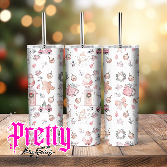 Pink Christmas seamless file
