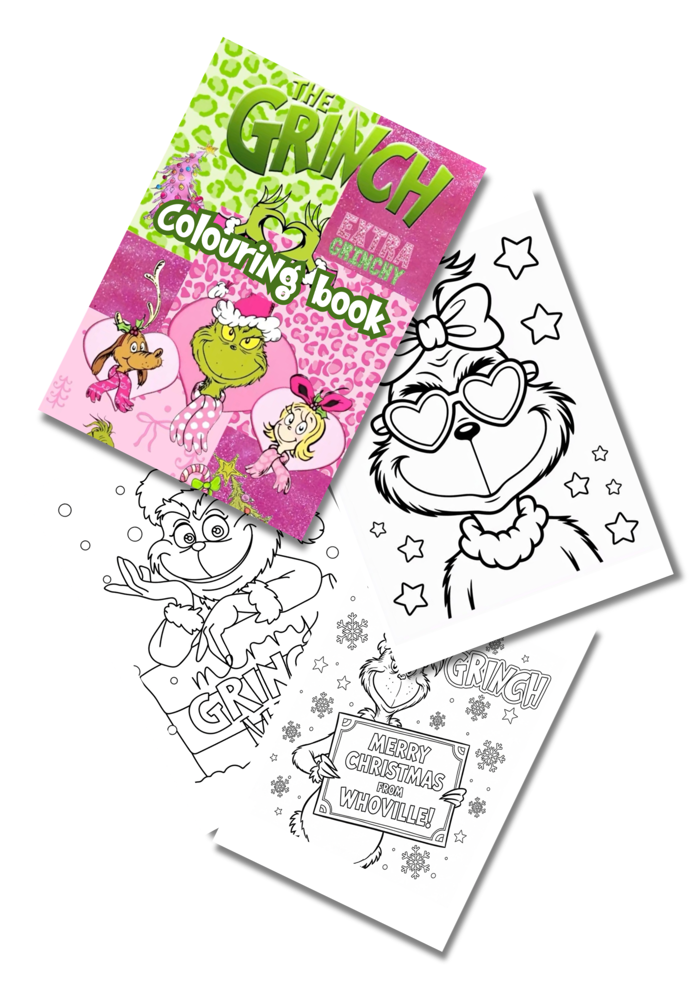 Grinch Inspired Christmas Colouring Book Digital Download | 21 Printable Festive Colouring Pages | Kids Christmas Activity | Canva Link