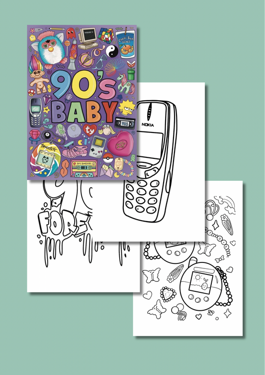 90s baby colouring download