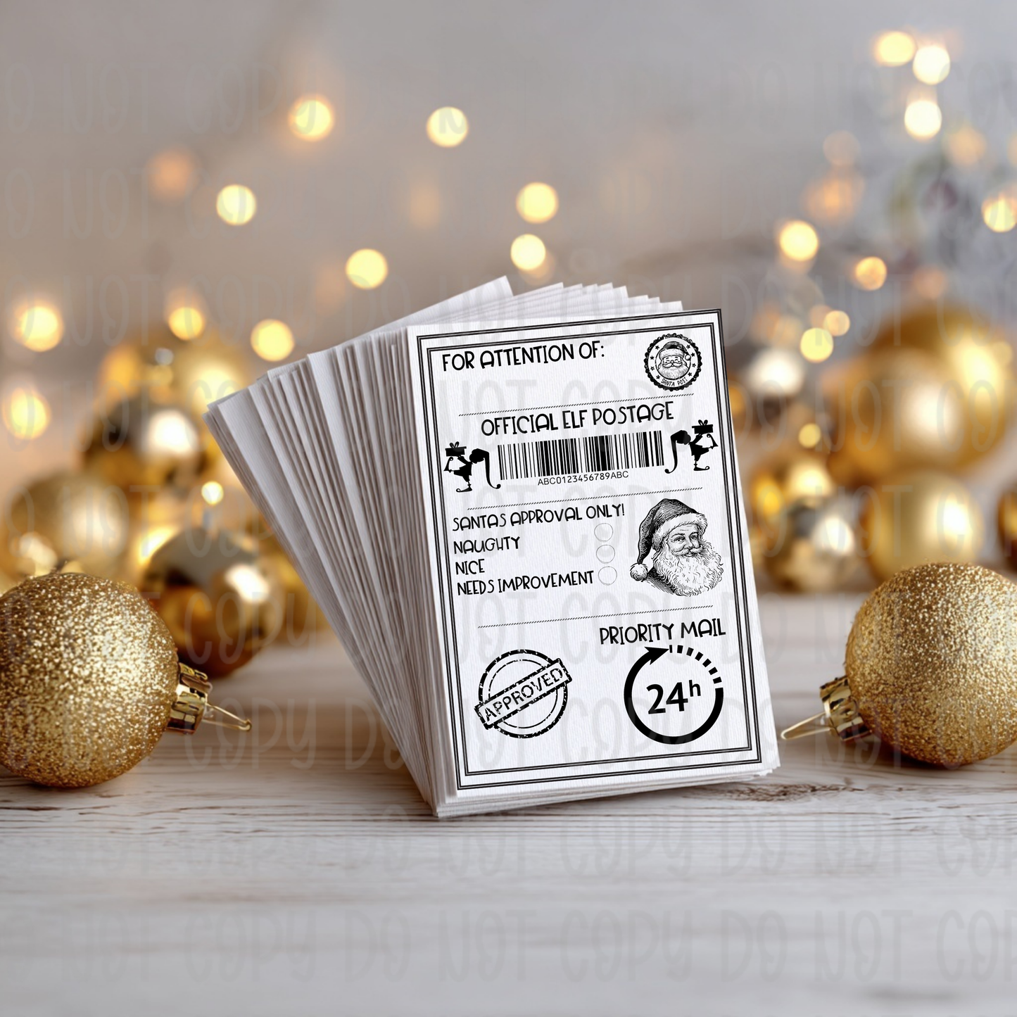 3 Santa Christmas Label Designs | PNG Digital Download | Free Files Included | Instant Download