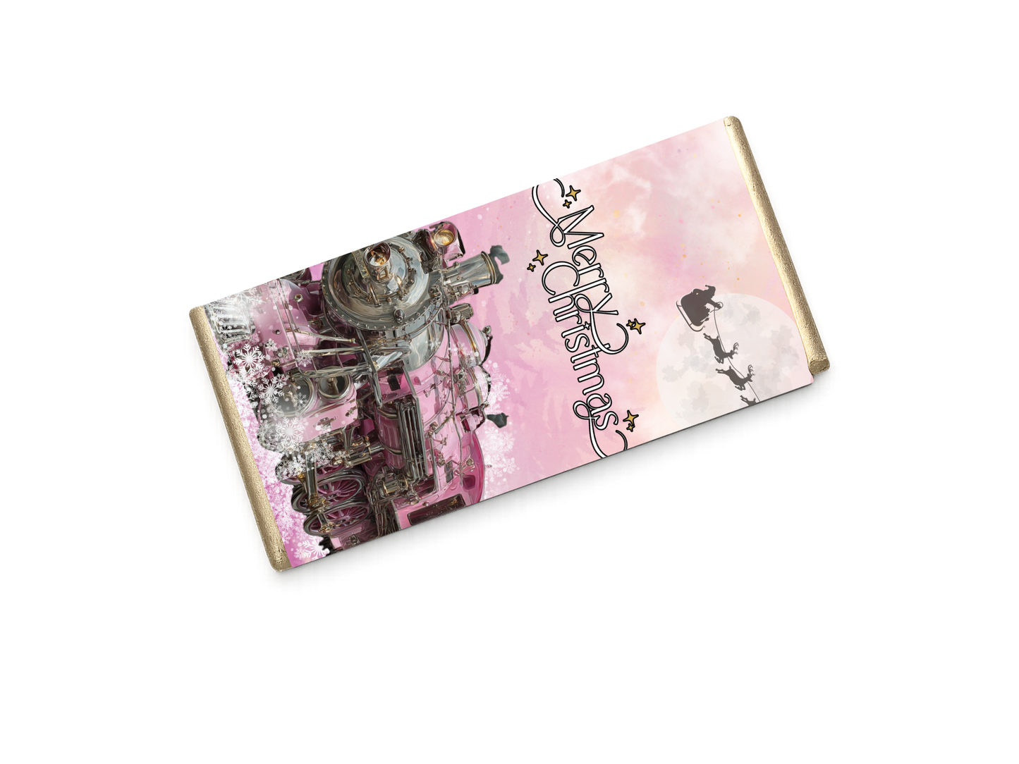 5 PNG Christmas chocolate wrappers ready to print mock ups included in download