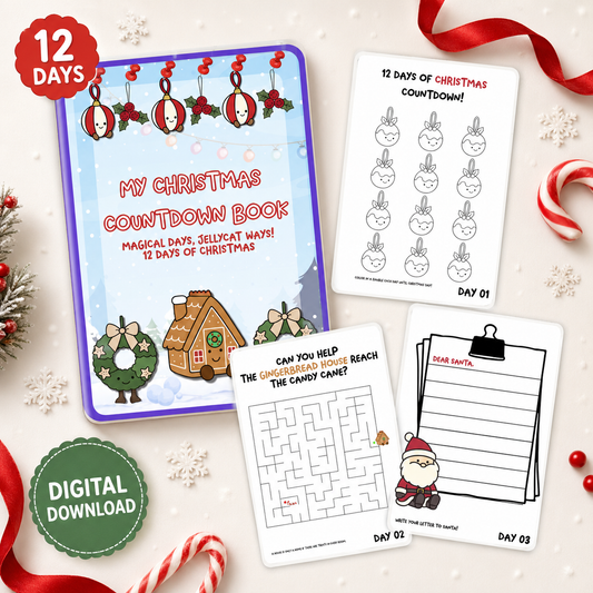 Jelly cutie Christmas countdown book digital download PDF thumbnail
