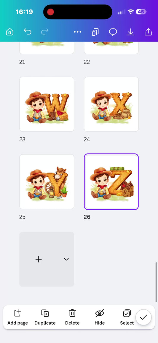 Western Cowboy Alphabet Clipart A-Z | Cute Chibi Cowboy Letters PNG | Nursery Alphabet Set | Kids Name Builder | Sublimation & Cricut Designs